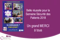 Belle réussite pour la Semaine Sécurité des Patients édition 2018 !