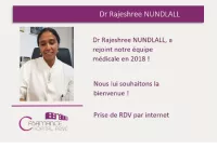 DR RAJESHREE NUNDLALL, A REJOINT NOTRE EQUIPE MEDICALE EN 2018