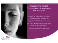 Programme Réalité Virtuelle